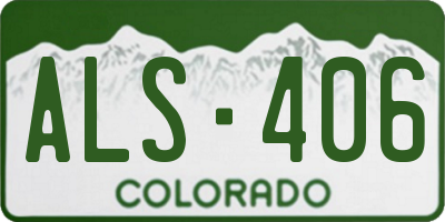 CO license plate ALS406