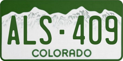 CO license plate ALS409