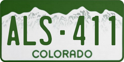 CO license plate ALS411