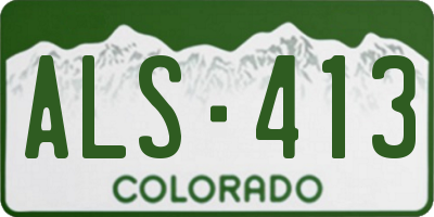 CO license plate ALS413