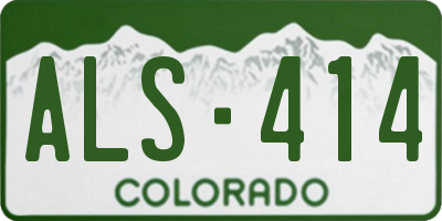 CO license plate ALS414