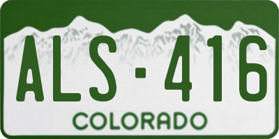 CO license plate ALS416