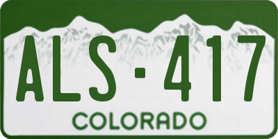 CO license plate ALS417