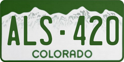 CO license plate ALS420