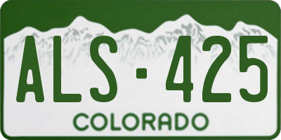 CO license plate ALS425