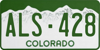 CO license plate ALS428
