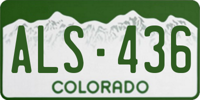 CO license plate ALS436