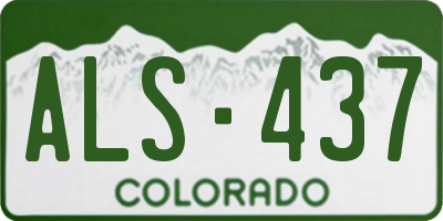 CO license plate ALS437