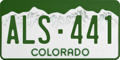CO license plate ALS441