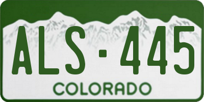 CO license plate ALS445