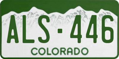 CO license plate ALS446