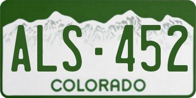 CO license plate ALS452