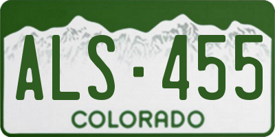 CO license plate ALS455
