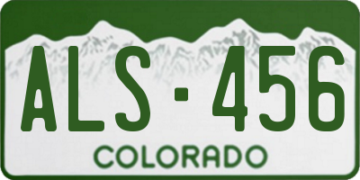 CO license plate ALS456