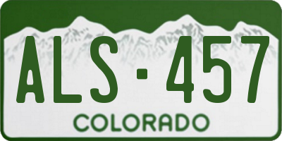 CO license plate ALS457