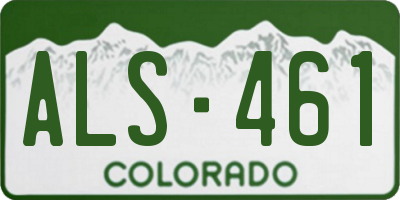 CO license plate ALS461