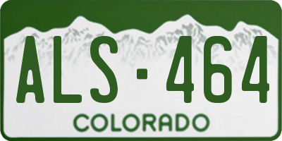 CO license plate ALS464