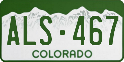 CO license plate ALS467