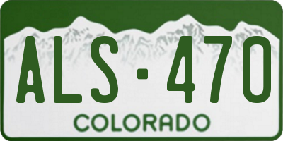 CO license plate ALS470