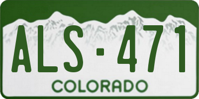CO license plate ALS471