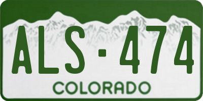 CO license plate ALS474