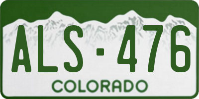 CO license plate ALS476