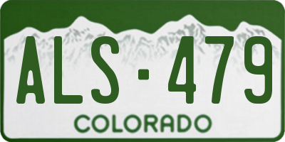CO license plate ALS479