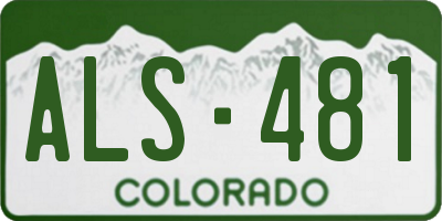 CO license plate ALS481
