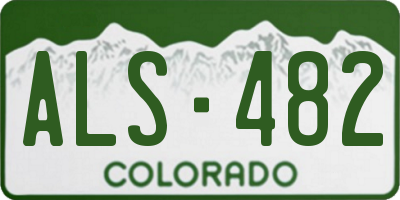 CO license plate ALS482
