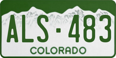 CO license plate ALS483