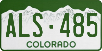 CO license plate ALS485