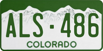 CO license plate ALS486