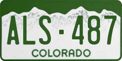 CO license plate ALS487