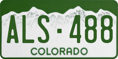 CO license plate ALS488