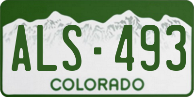 CO license plate ALS493