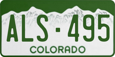 CO license plate ALS495