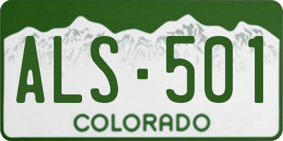 CO license plate ALS501