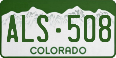 CO license plate ALS508