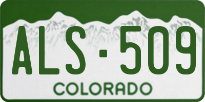 CO license plate ALS509