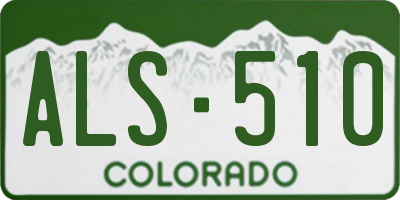 CO license plate ALS510