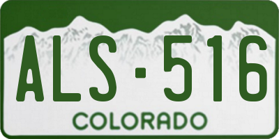 CO license plate ALS516