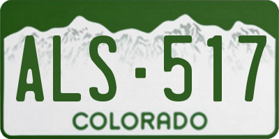CO license plate ALS517