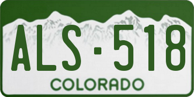 CO license plate ALS518