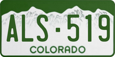 CO license plate ALS519