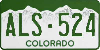 CO license plate ALS524