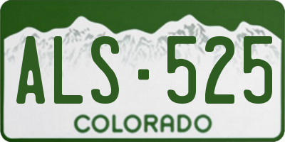 CO license plate ALS525