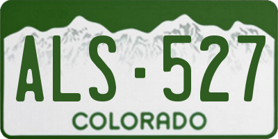 CO license plate ALS527