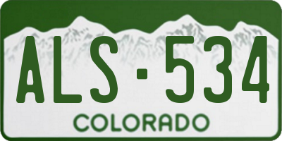 CO license plate ALS534