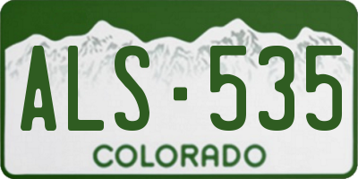 CO license plate ALS535