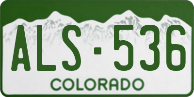 CO license plate ALS536